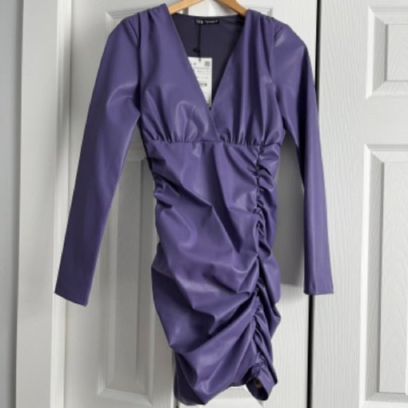 Zara faux leather dress - Picture 2 of 10